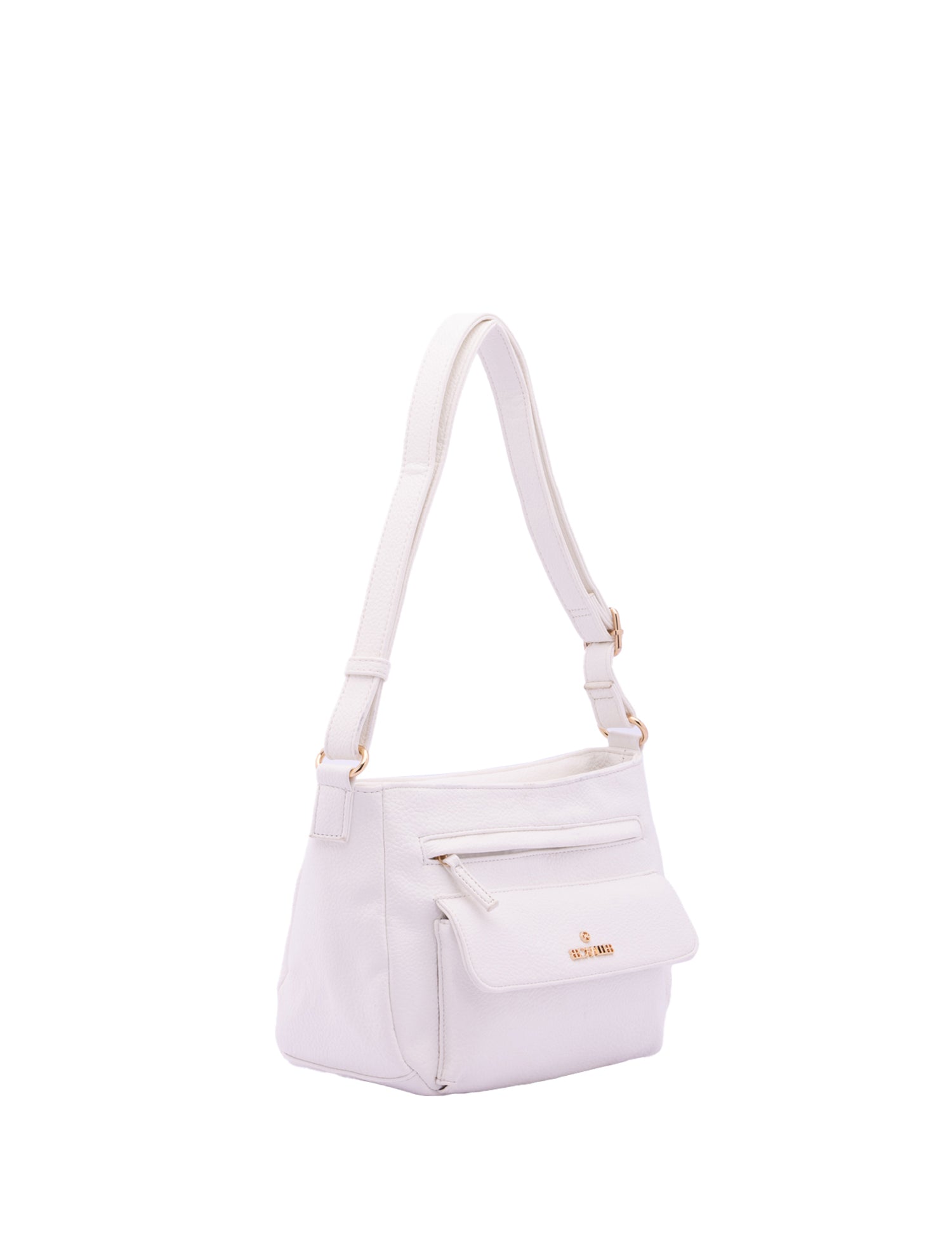 Borsa a Spalla in Pelle Vegana Bianco