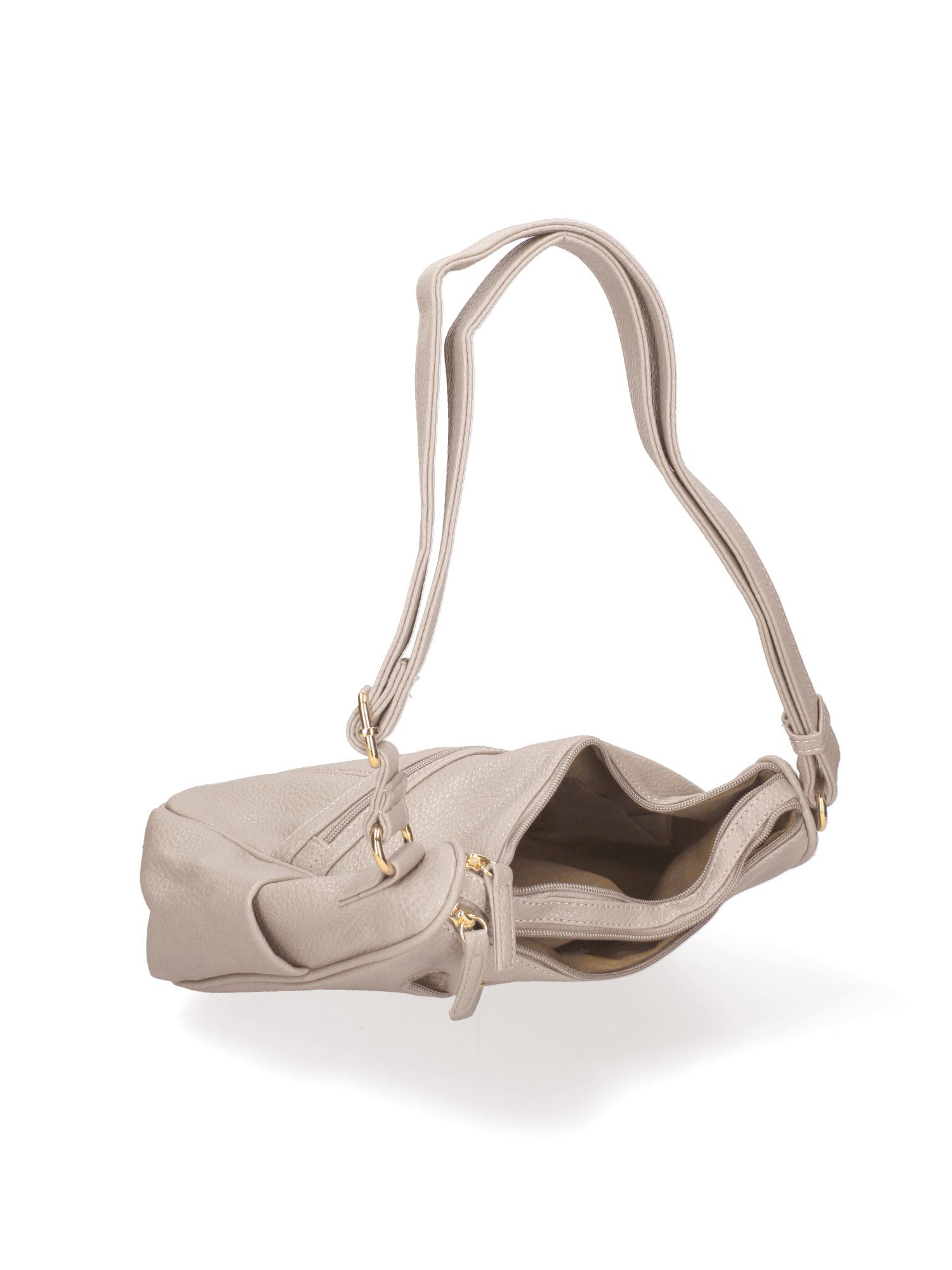 Borsa a Tracolla in Pelle Vegana Beige