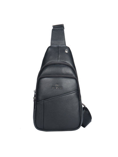 Marsupio uomo vera pelle Casual BC1412-BLACK