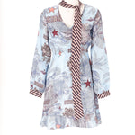 Poliestere Vestito Donna Fiordaliso Made in Italy Braccialini