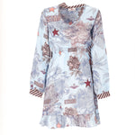 Poliestere Vestito Donna Fiordaliso Made in Italy Braccialini