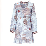 Poliestere Vestito Donna Fiordaliso Made in Italy Braccialini