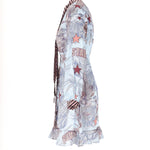 Poliestere Vestito Donna Fiordaliso Made in Italy Braccialini