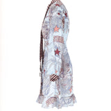 Poliestere Vestito Donna Fiordaliso Made in Italy Braccialini