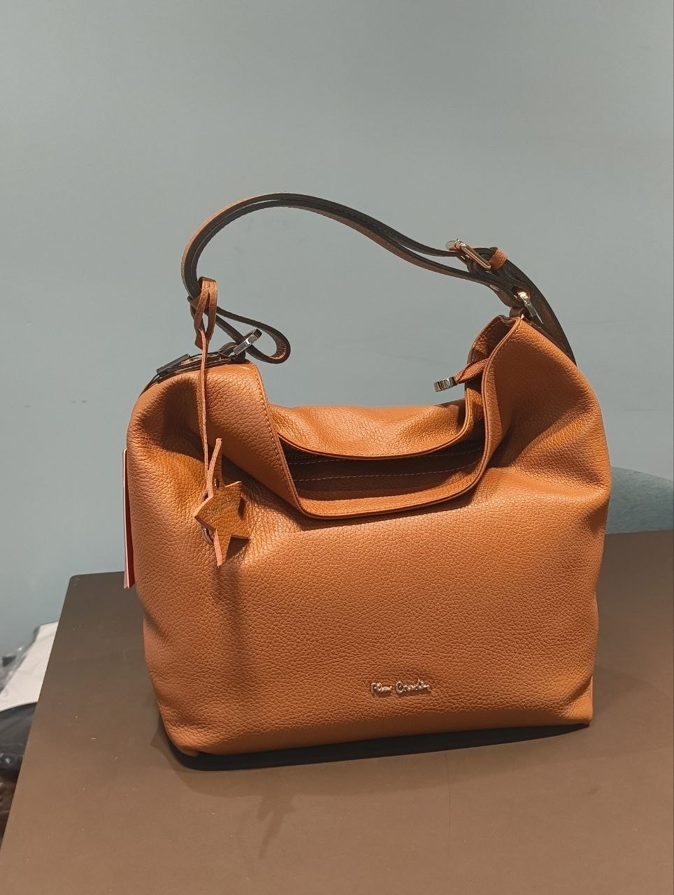 Borsa a Spalla in Vera Pelle Cognac