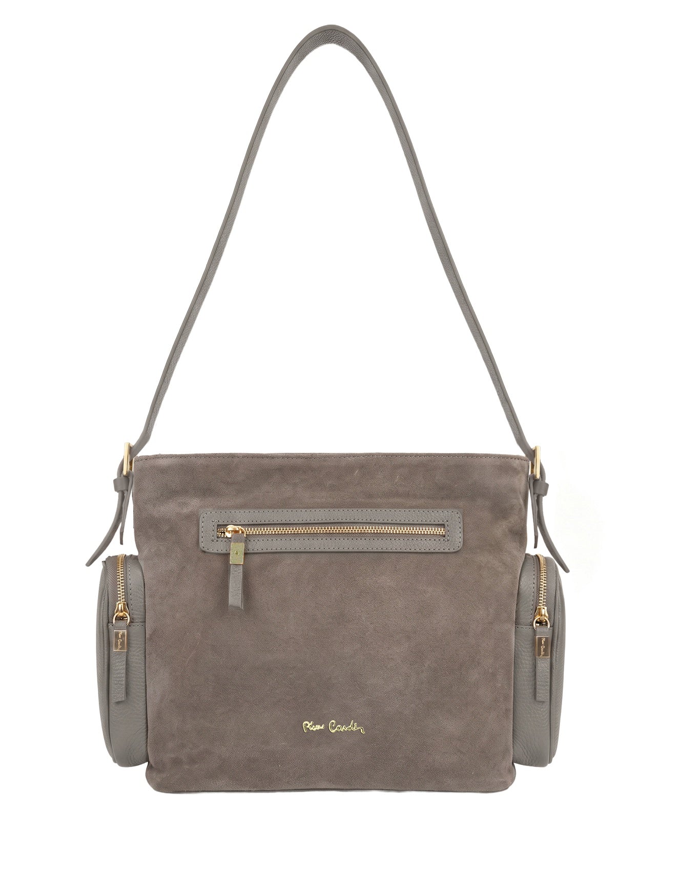Borsa a Spalla in Vera Pelle Beige Scuro