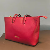 Borsa a Spalla in Vera Pelle Bordeaux