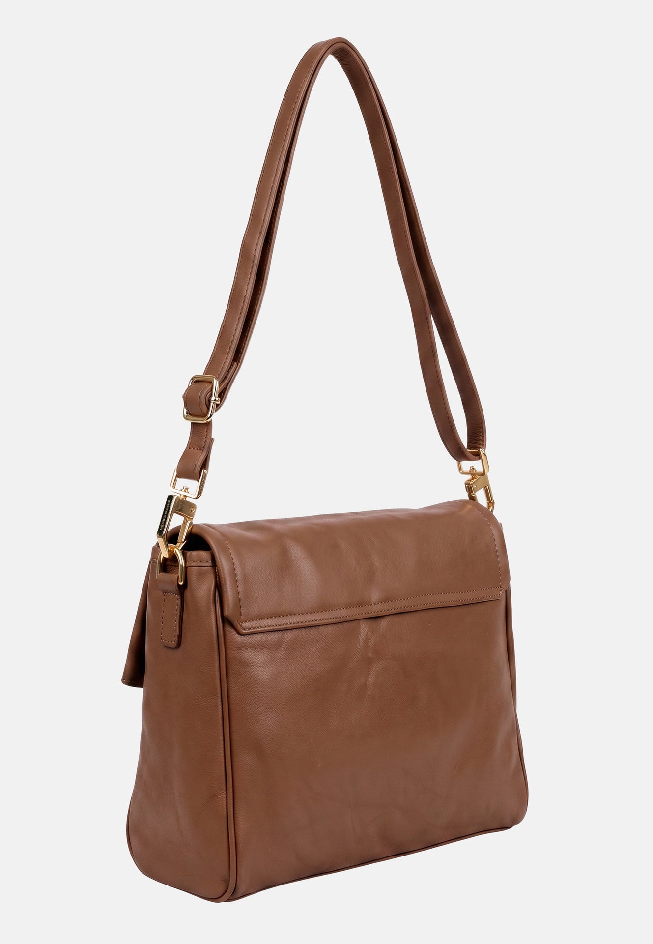 Borsa a Spalla in Vera Pelle Cognac