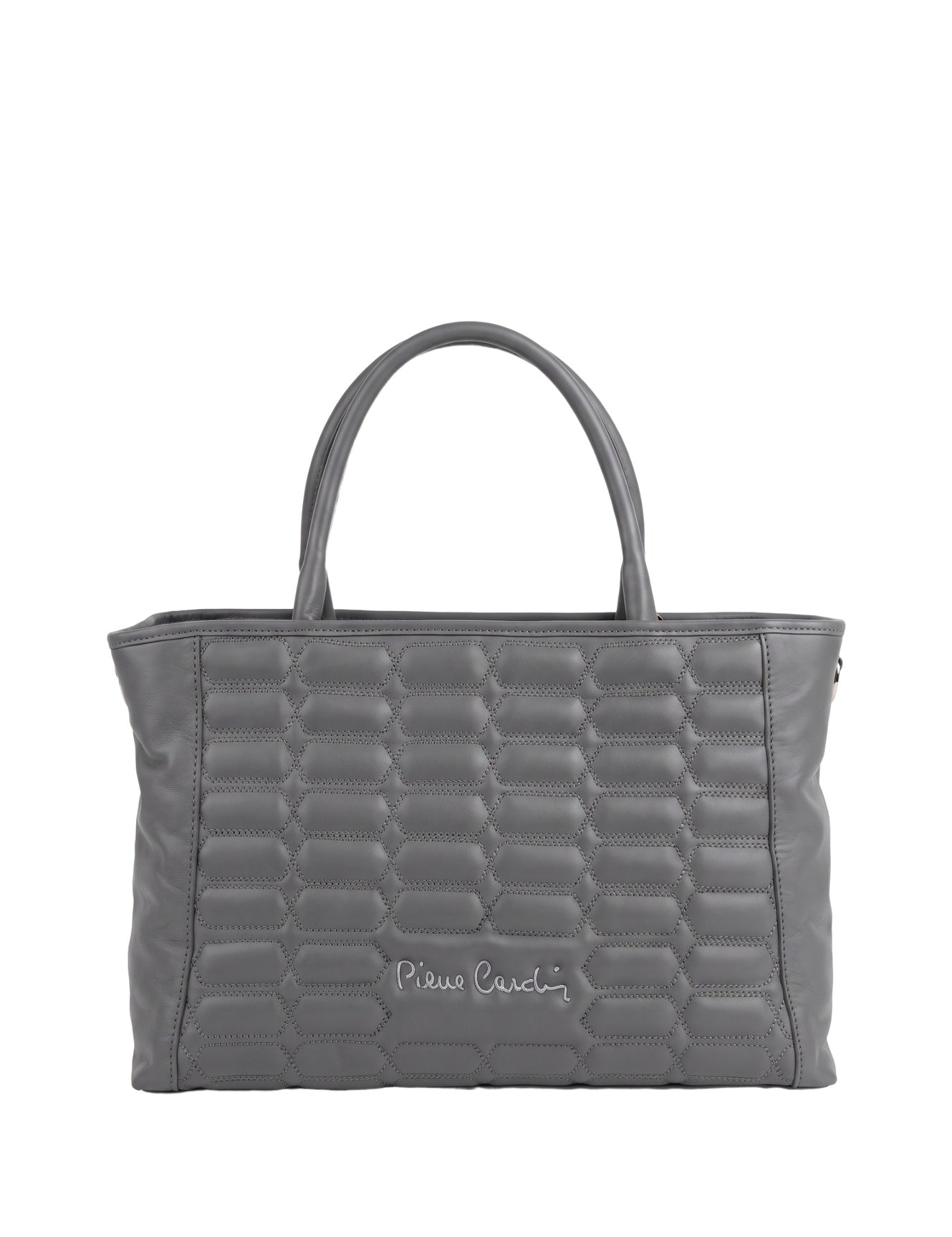 Borsa a Mano in Vera Pelle Grigio