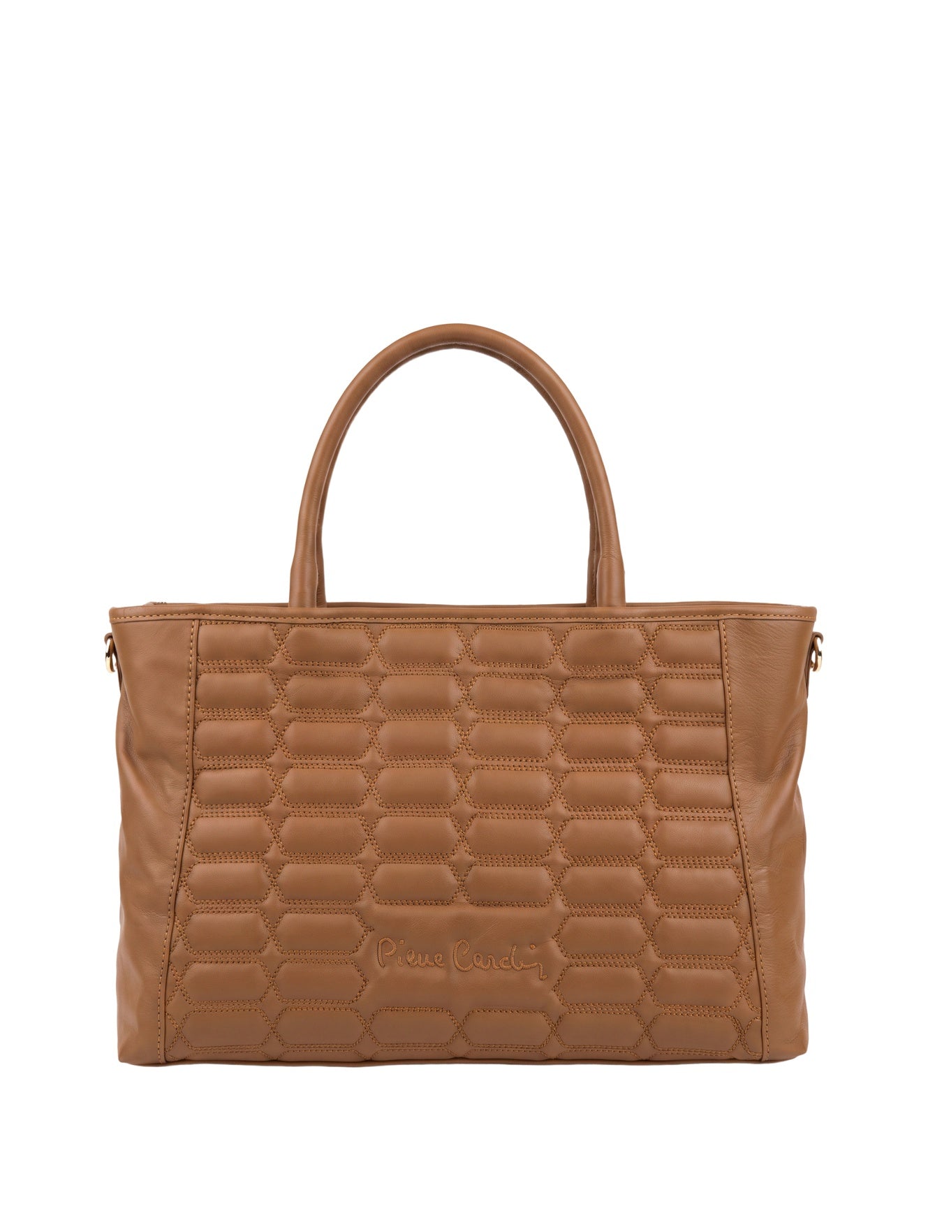 Borsa a Mano in Vera Pelle Cognac