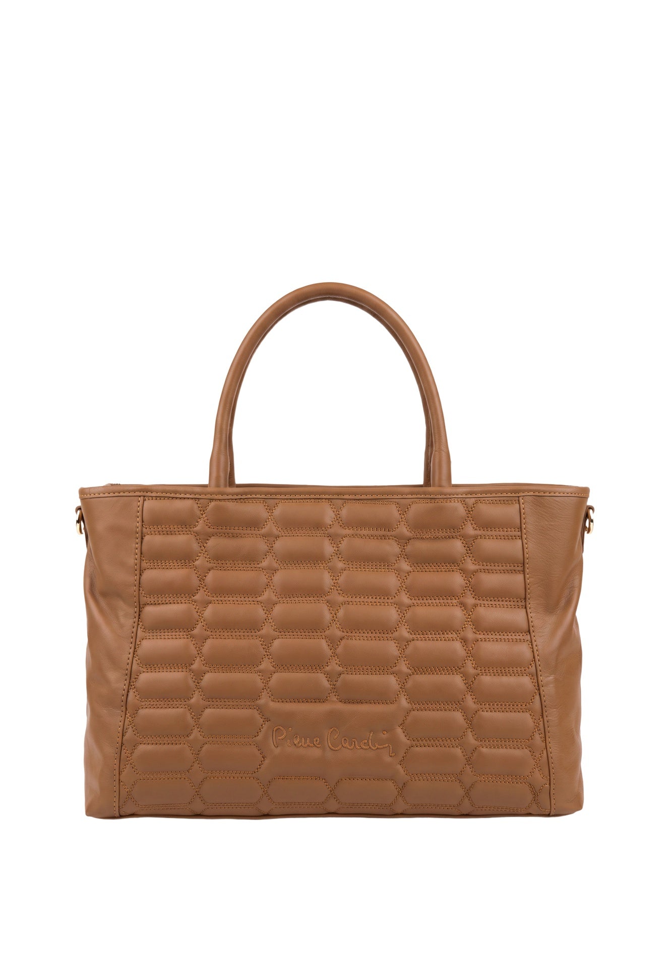 Borsa a Mano in Vera Pelle Cognac