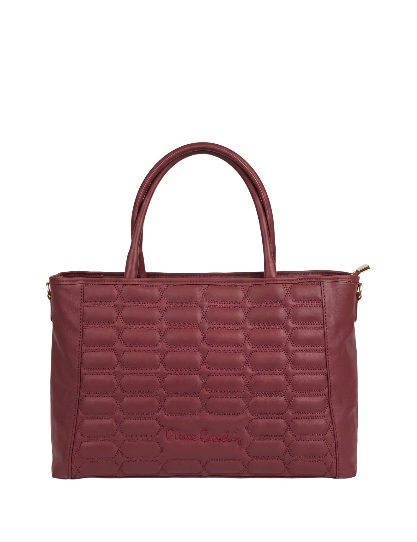Borsa a Mano in Vera Pelle Rosso Scuro