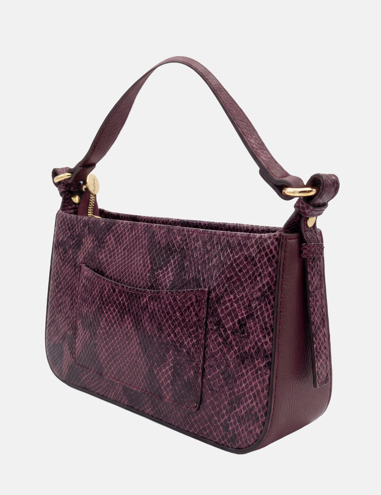 Borsa a Spalla in Vera Pelle Bordeaux