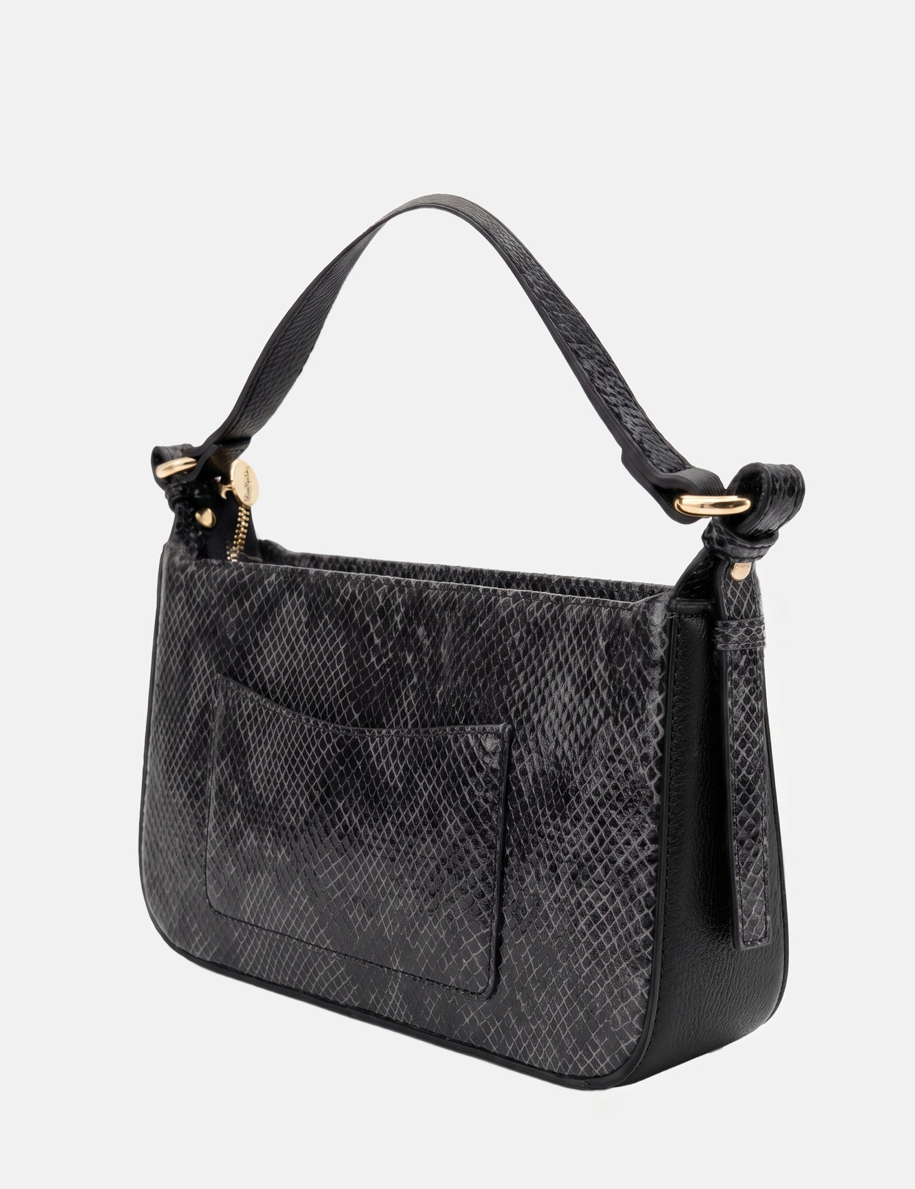 Borsa a Spalla in Vera Pelle Nero