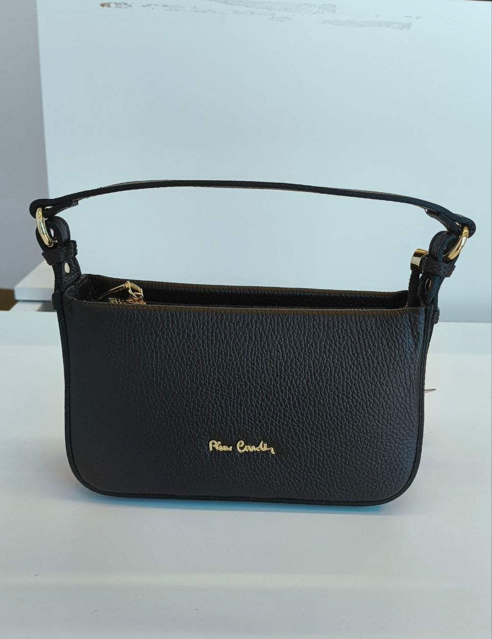 Borsa a Mano in Vera Pelle Nero