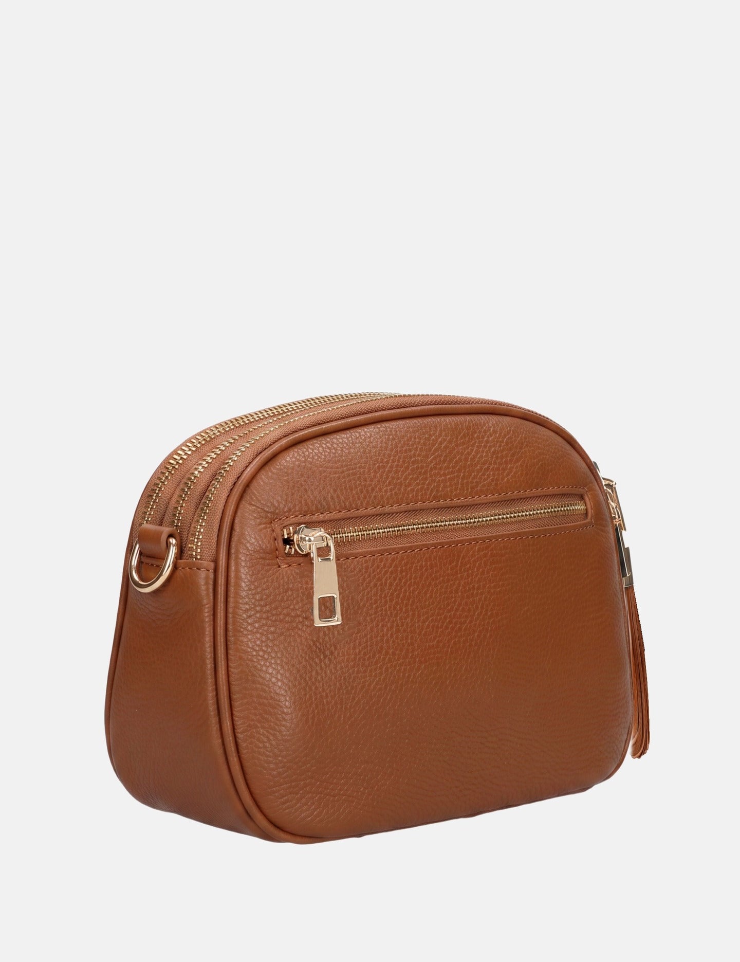 Borsa a Tracolla in Vera Pelle Cognac