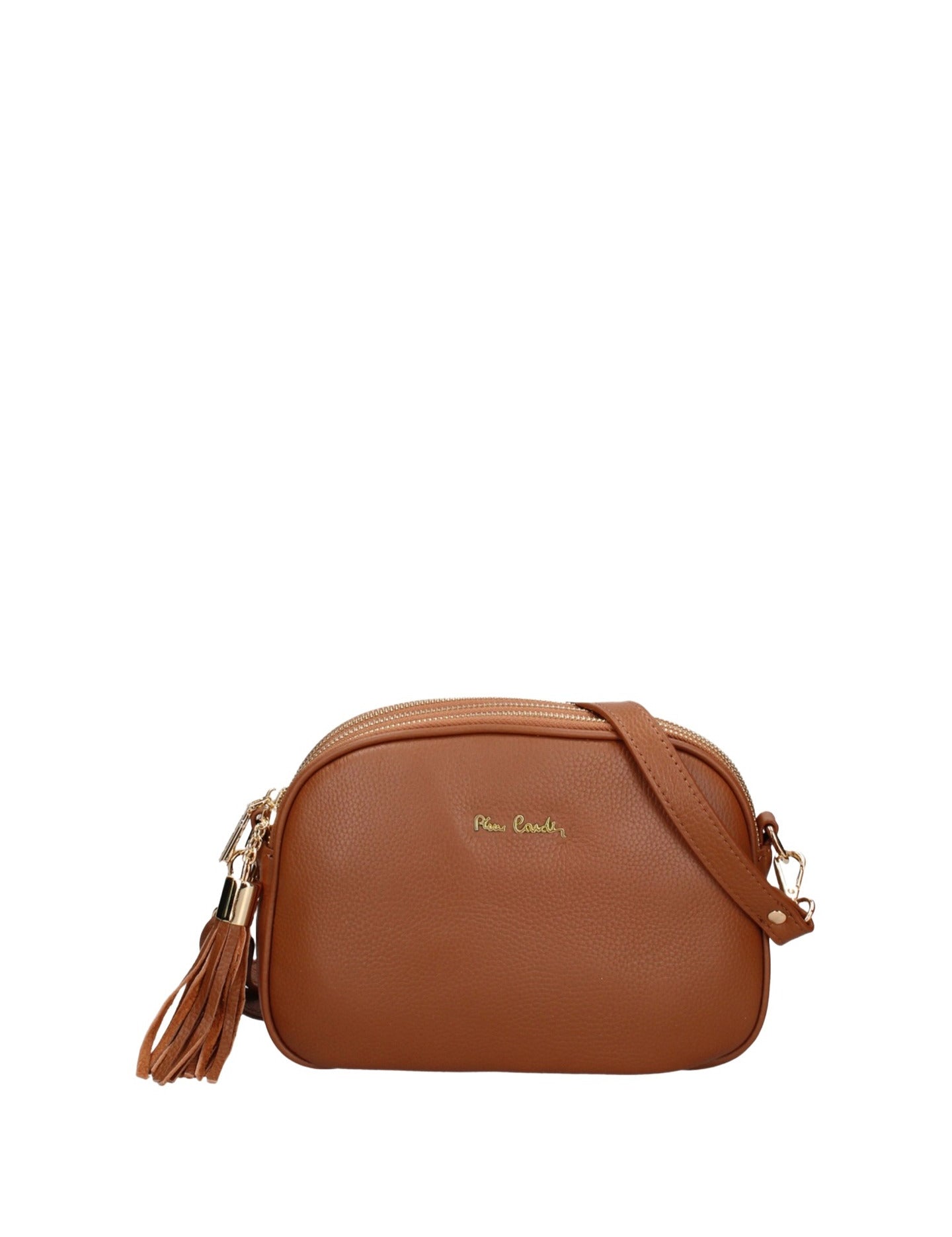 Borsa a Tracolla in Vera Pelle Cognac