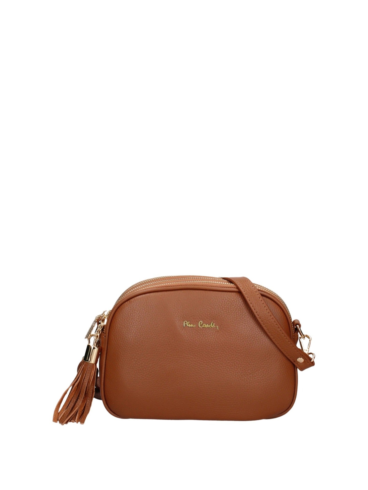 Borsa a Tracolla in Vera Pelle Cognac