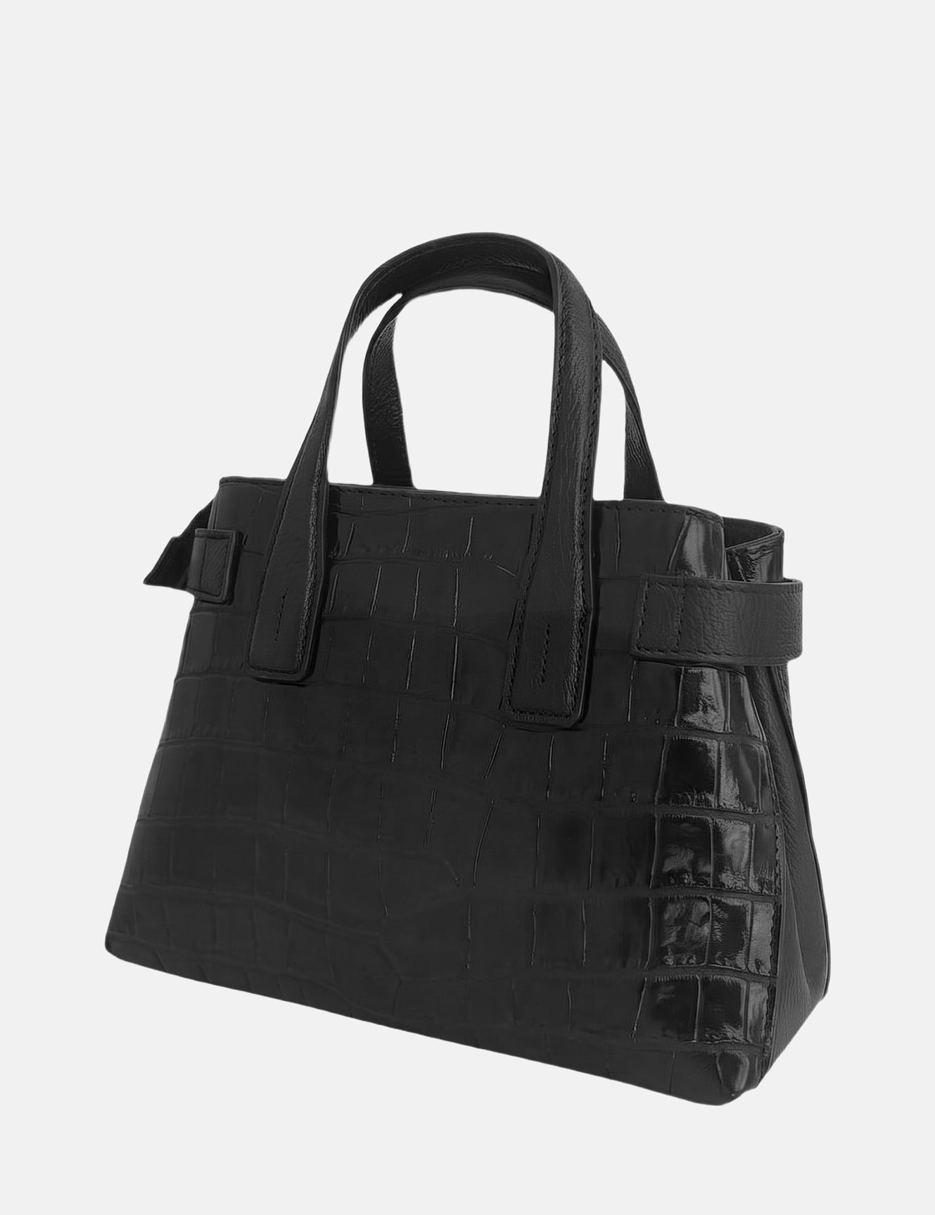 Borsa a Mano in Vera Pelle Nero