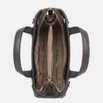 Borsa a Mano in Vera Pelle Beige Scuro
