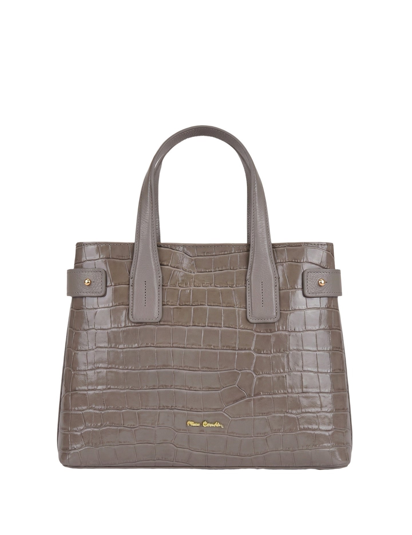 Borsa a Mano in Vera Pelle Beige Scuro