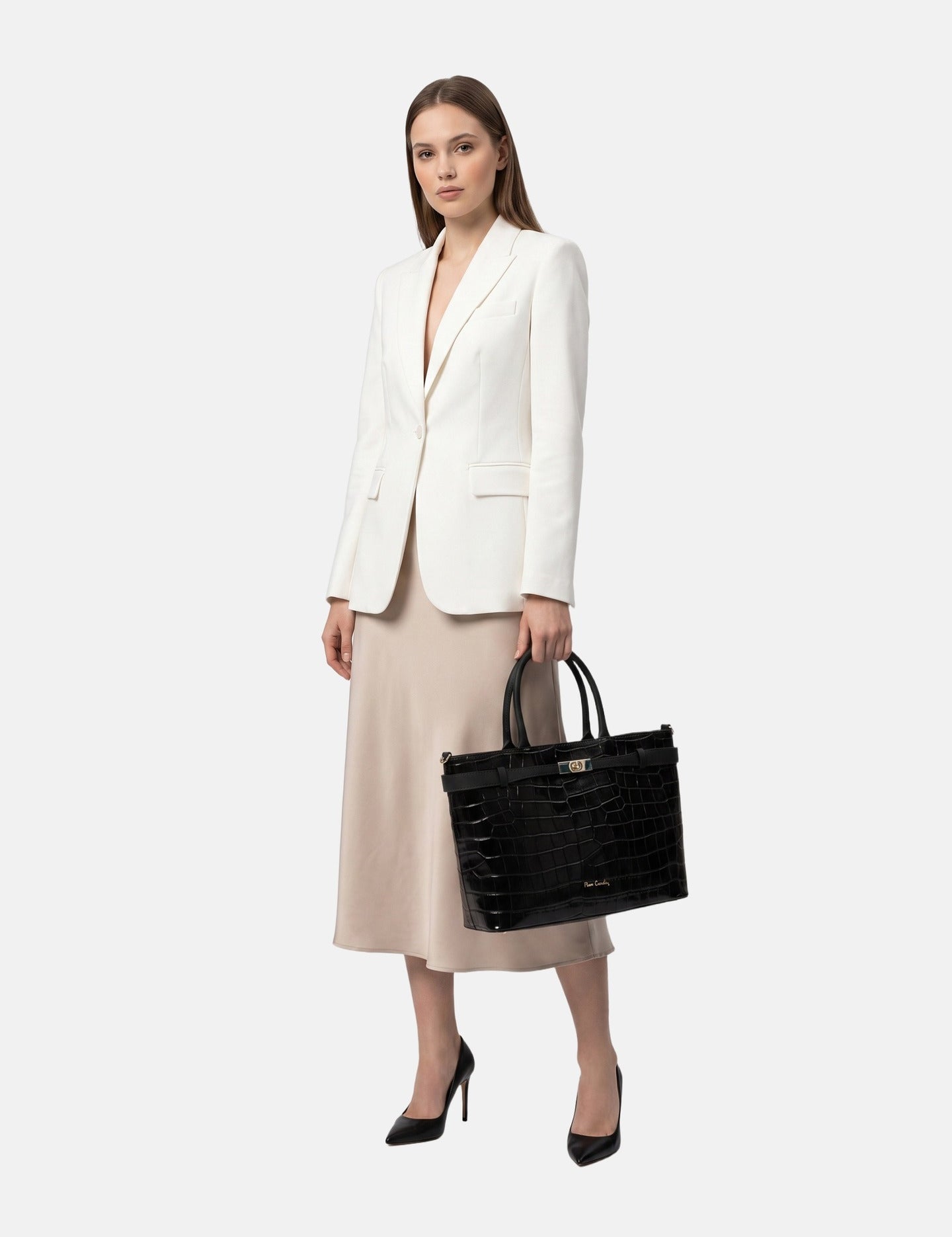 Borsa a Mano in Vera Pelle Nero
