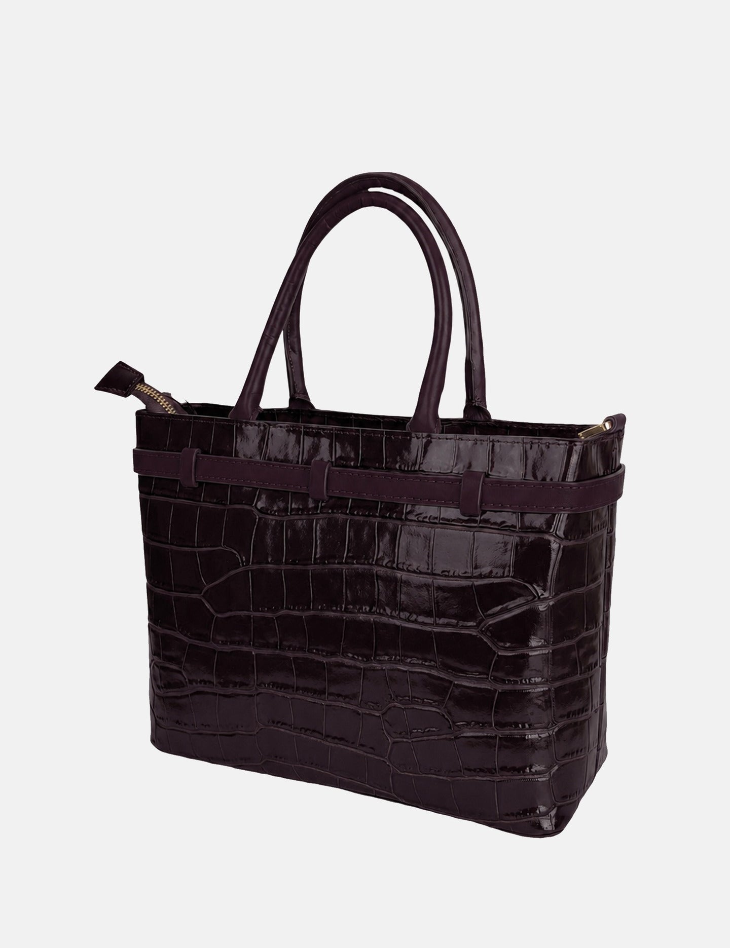 Borsa a Mano in Vera Pelle Bordeaux