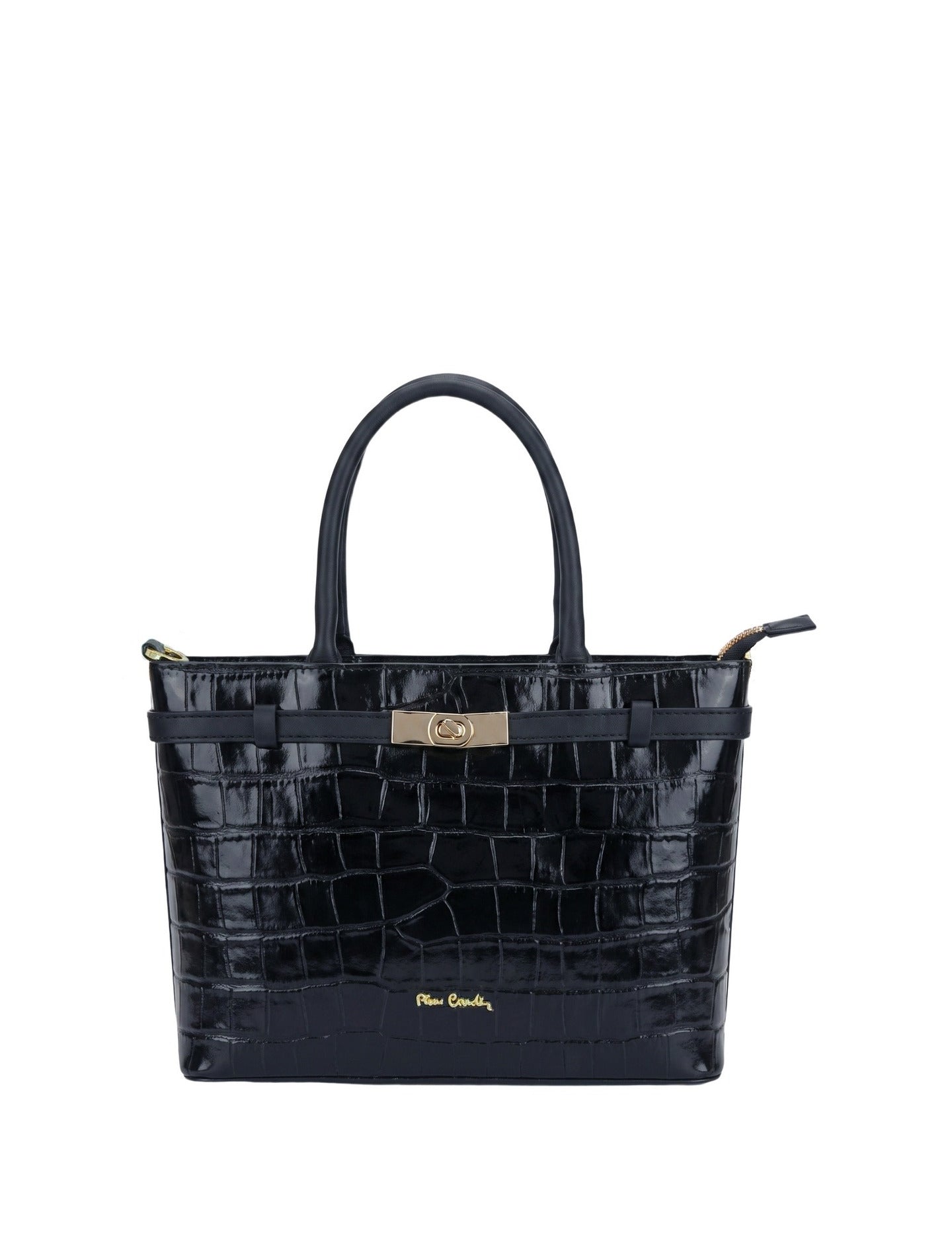 Borsa a Mano in Vera Pelle Blu Scuro