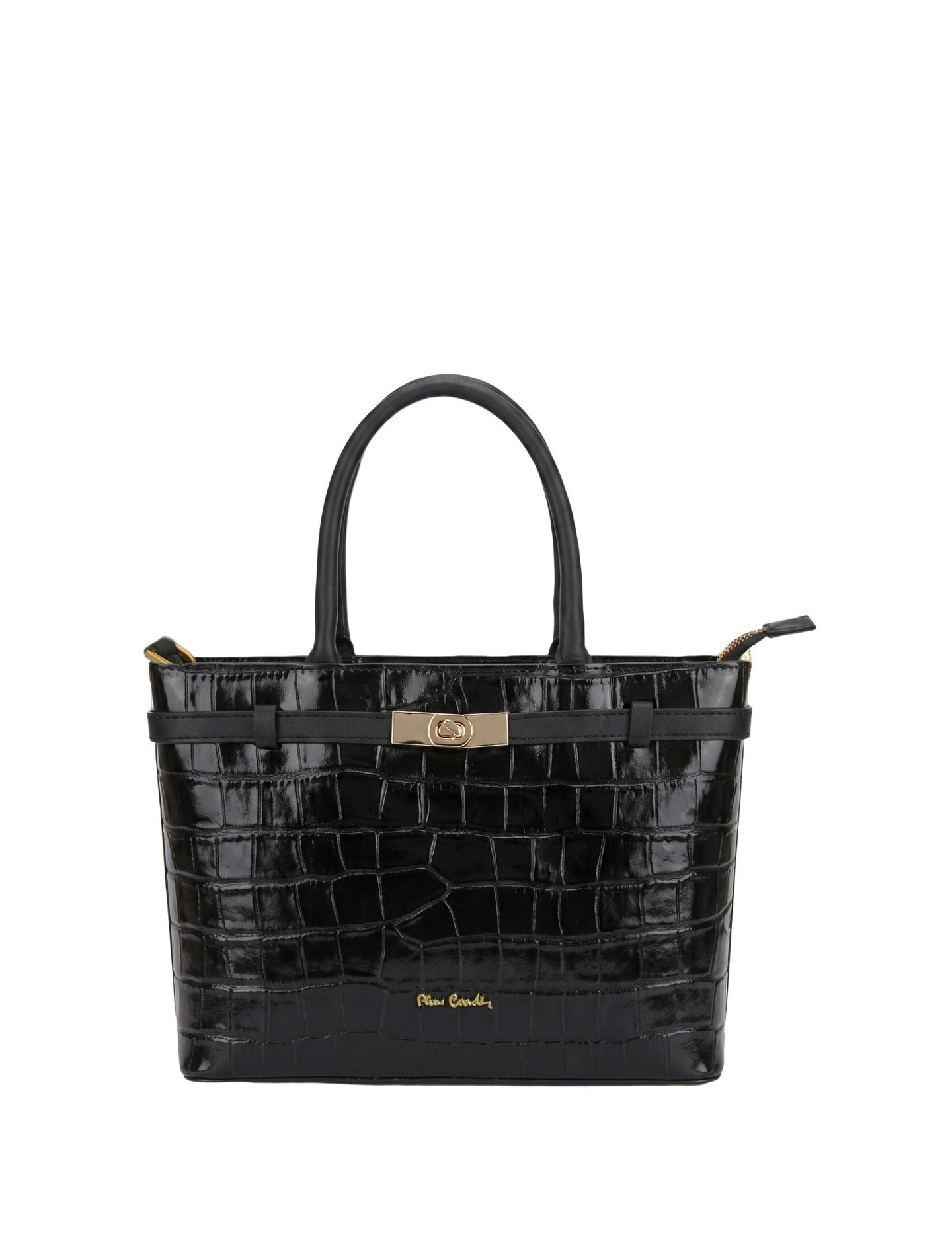 Borsa a Mano in Vera Pelle Nero