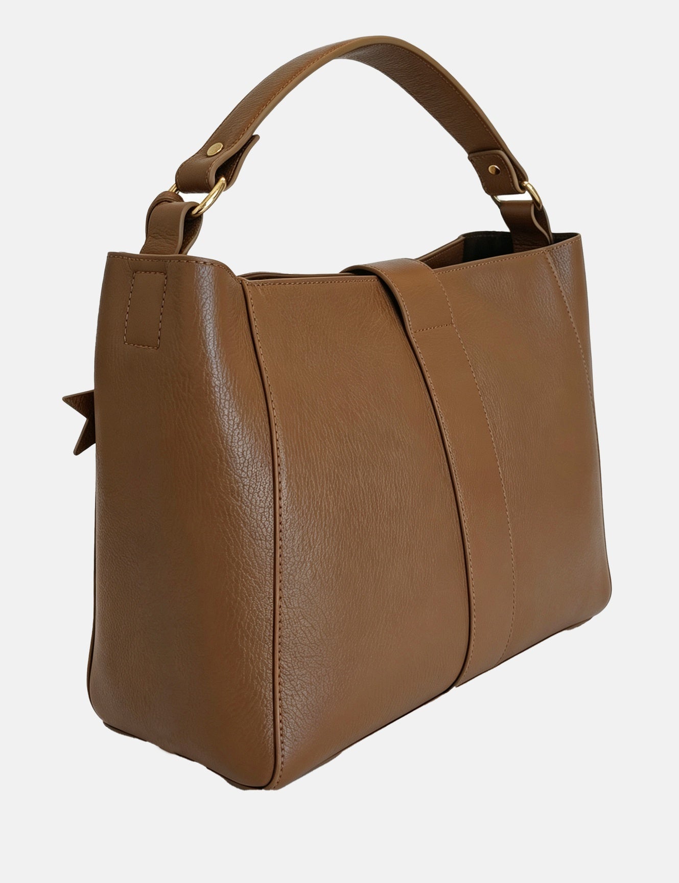 Borsa a Mano in Vera Pelle Cognac