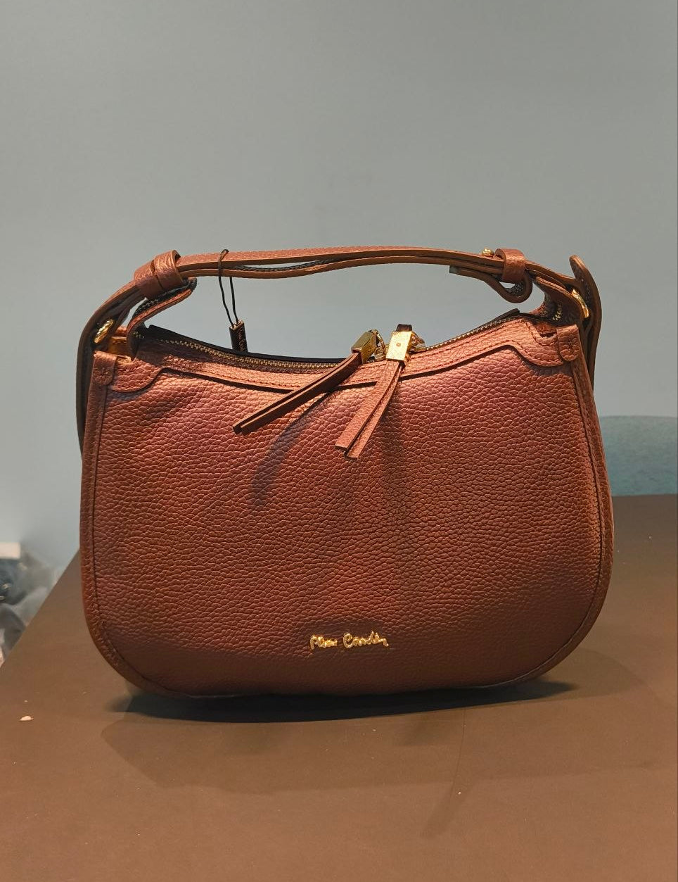 Borsa a Mano in Vera Pelle Testa di Moro