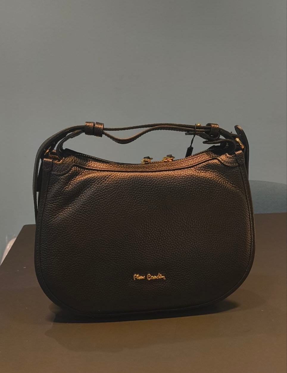Borsa a Mano in Vera Pelle Nero