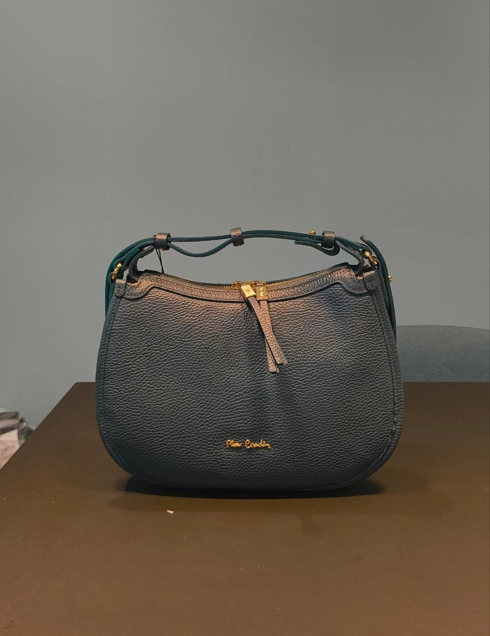 Borsa a Mano in Vera Pelle Turchese