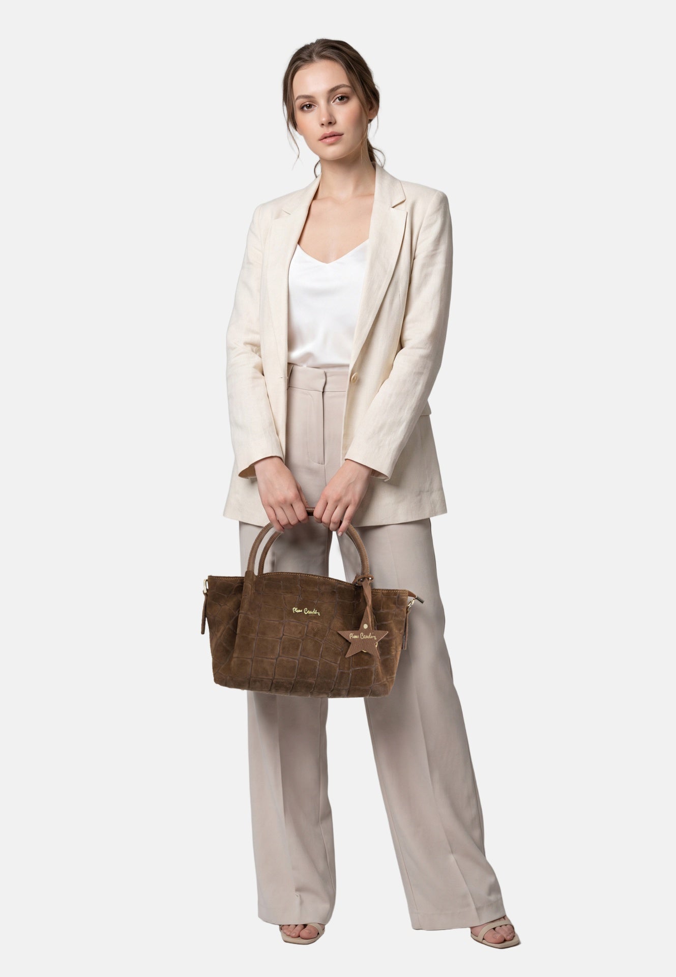 Borsa a Mano in Vera Pelle Cognac