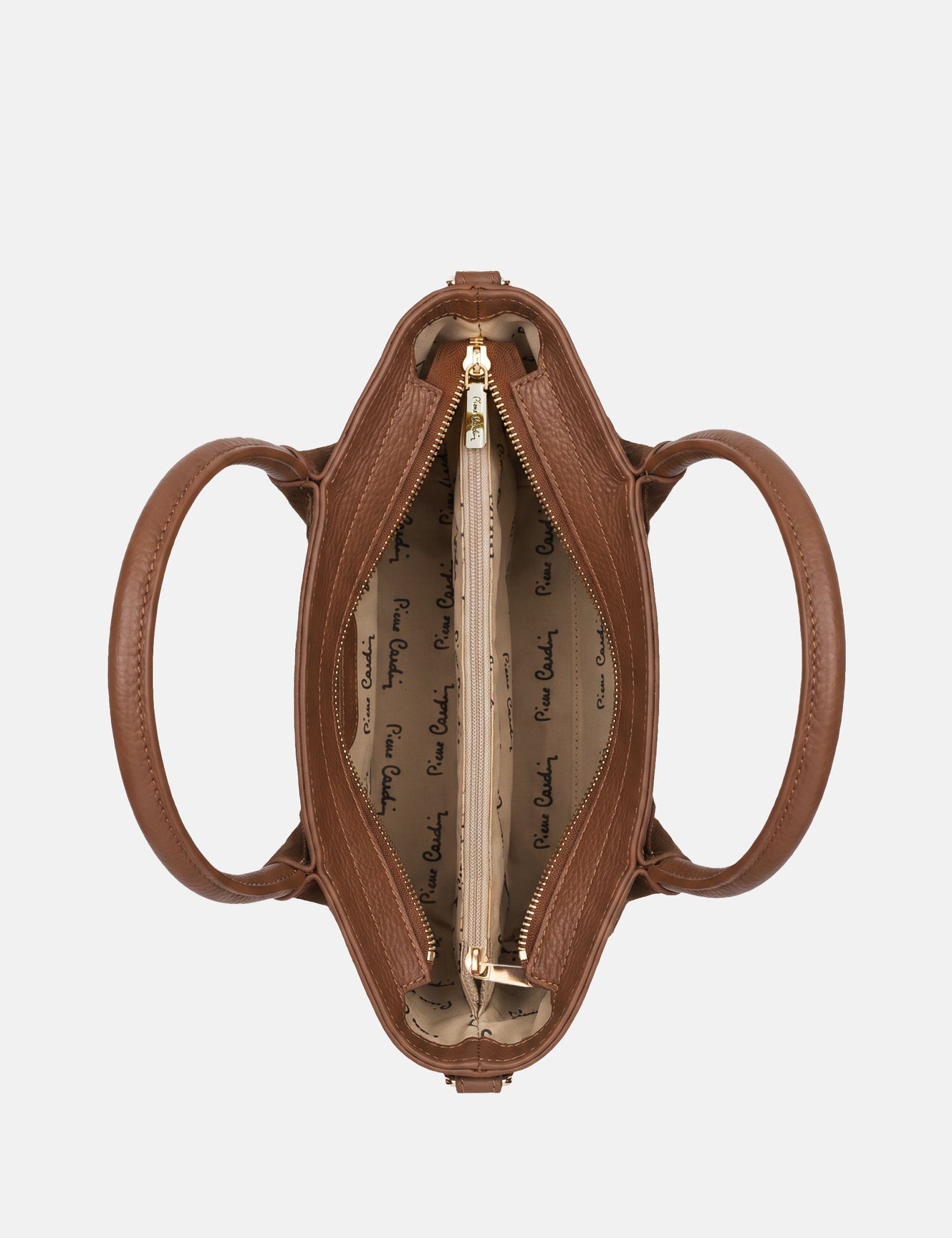 Borsa a Mano in Vera Pelle Cognac