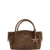 Borsa a Mano in Vera Pelle Cognac
