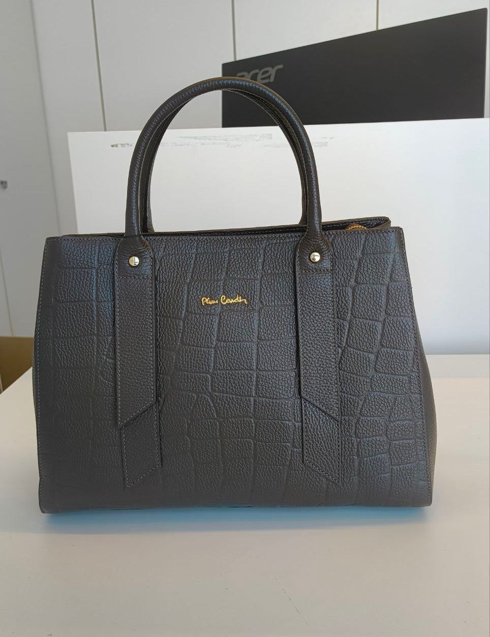 Borsa a Mano in Vera Pelle Nero