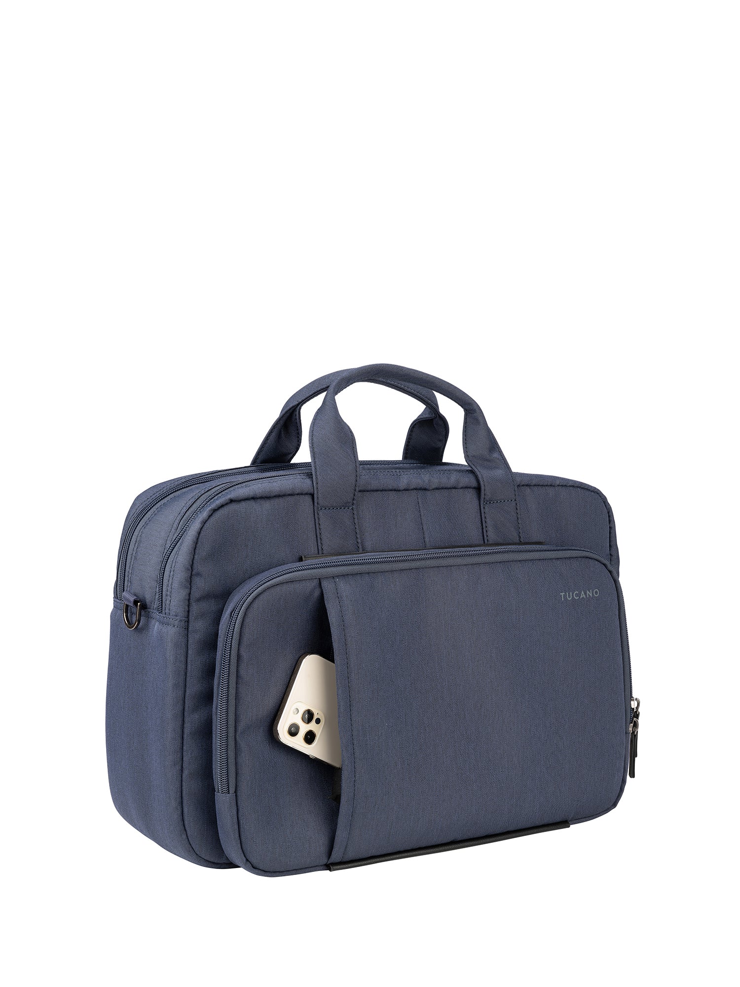 Borsa a mano unisex PET riciclato BFLASH15-Blu Tucano