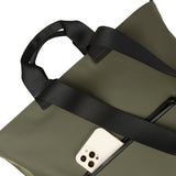 Borsa a spalla da donna PET riciclato BGOMSH-Verde militare Tucano