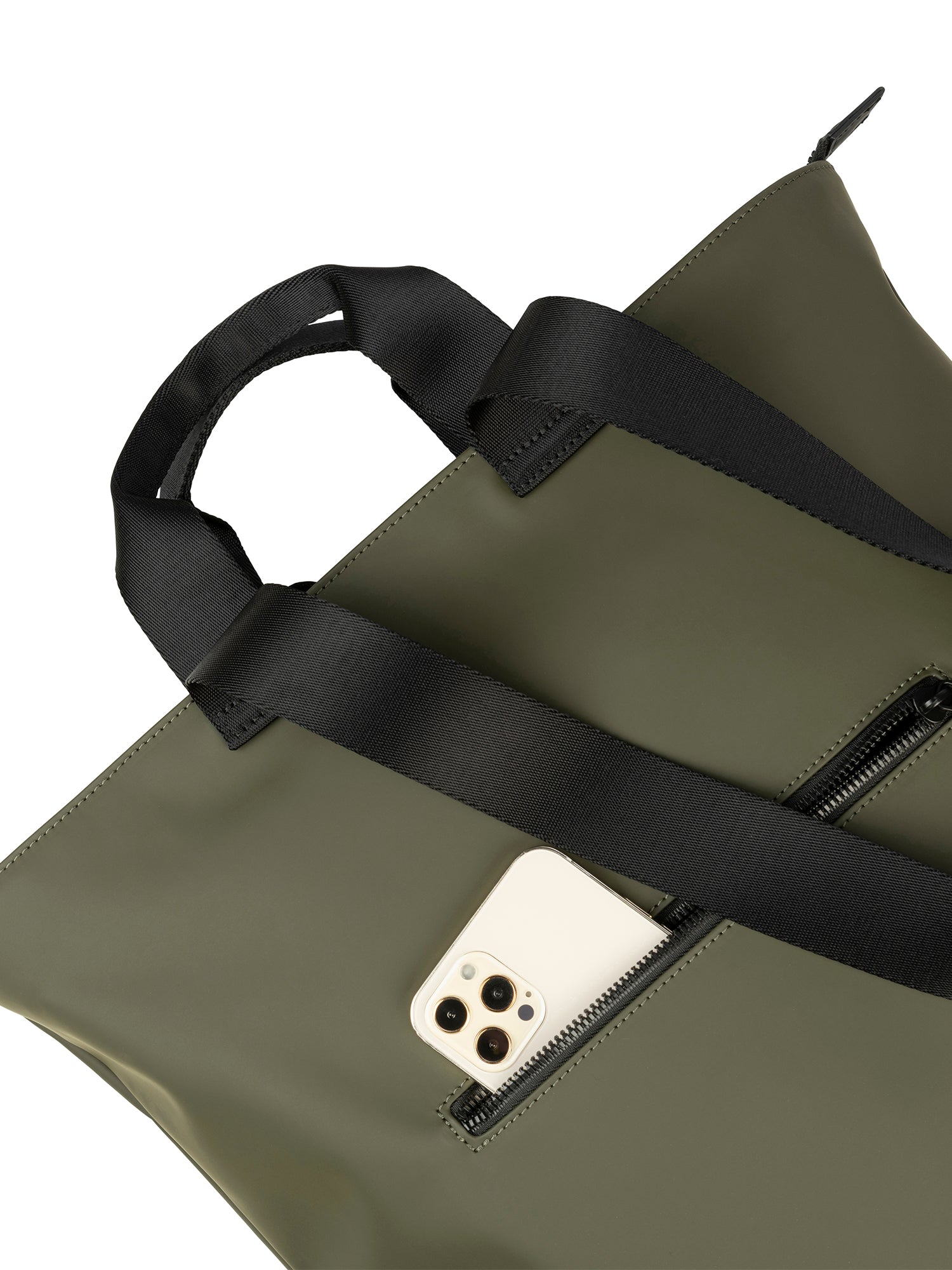 Borsa a spalla da donna PET riciclato BGOMSH-Verde militare Tucano