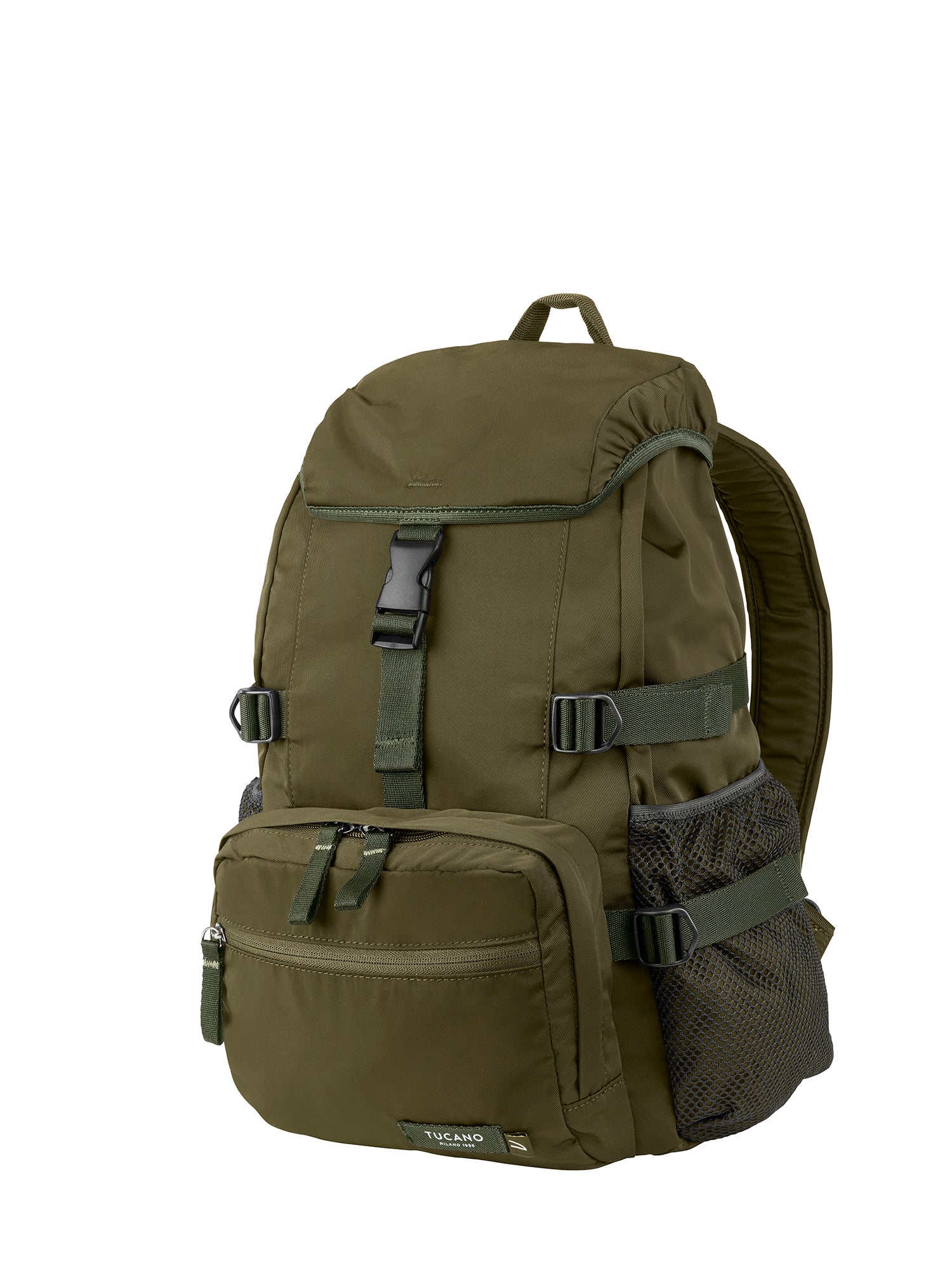 Zaino unisex in PET riciclato Casual BKDES1314-Verde militare Tucano