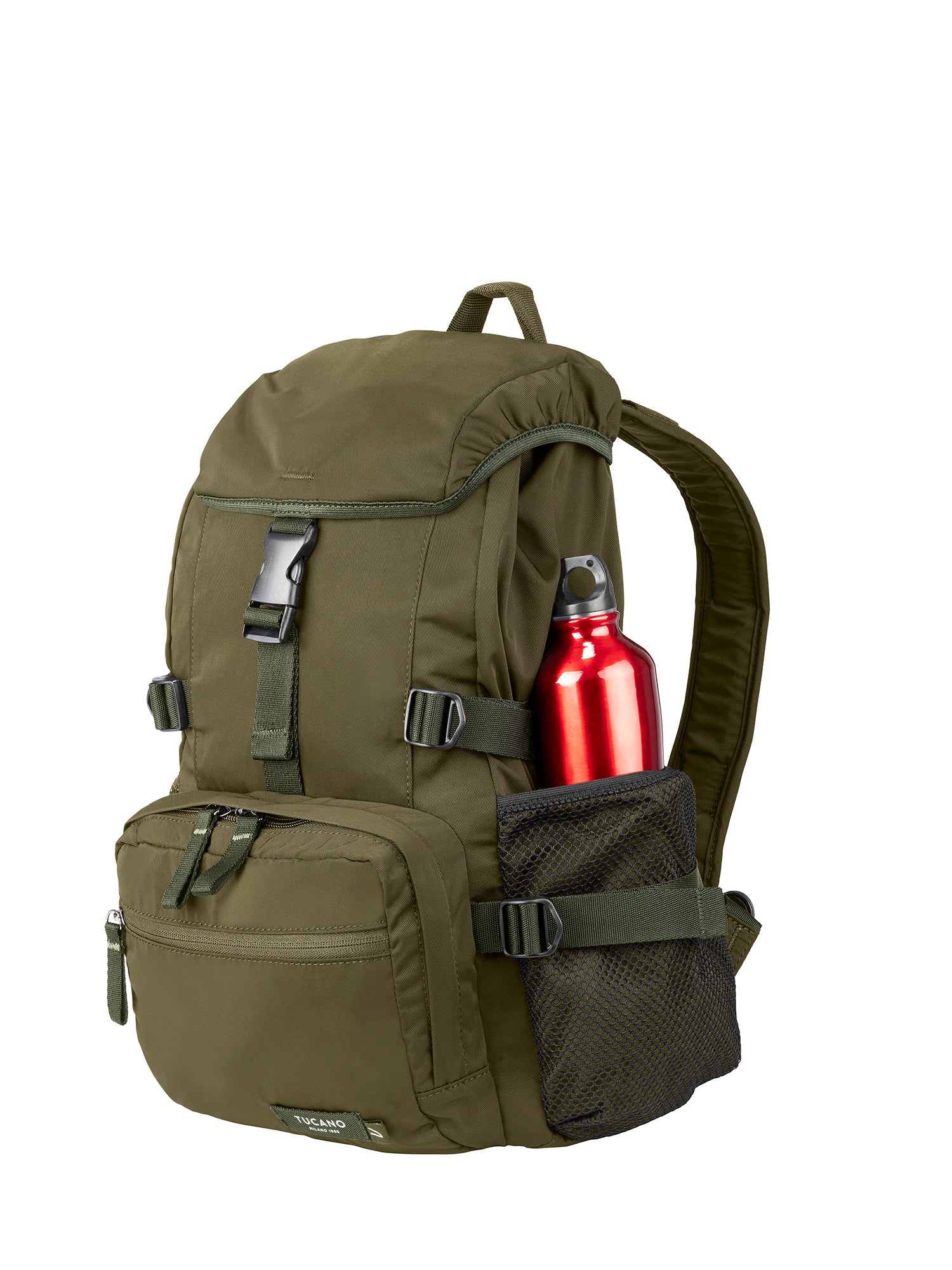 Zaino unisex in PET riciclato Casual BKDES1314-Verde militare Tucano