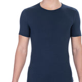 T-shirt da uomo Misto Cotton + Elastane - T-Shirt | secretrend | BKK1UTS01BI-NAVY-M
