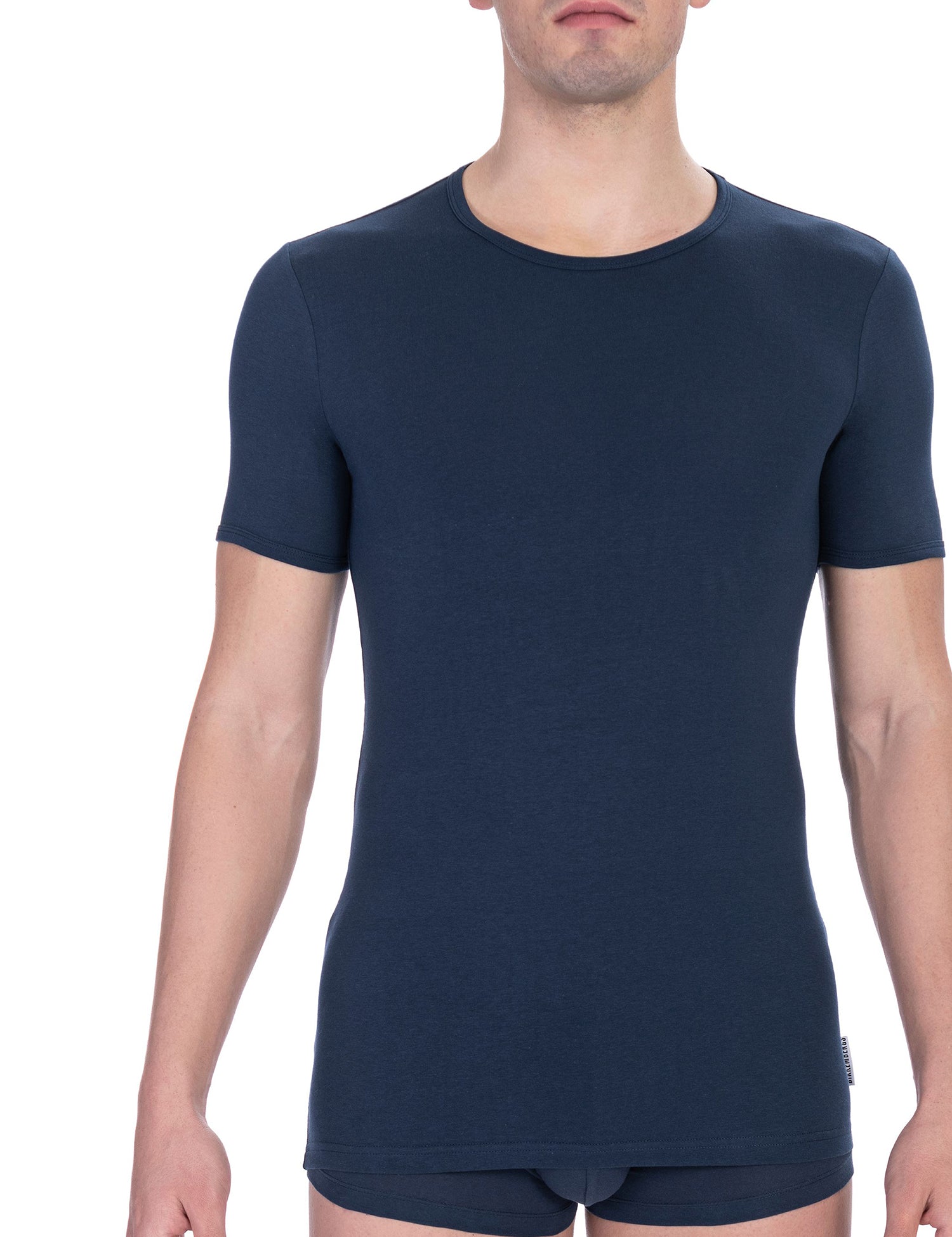 T-shirt da uomo Misto Cotton + Elastane - T-Shirt | secretrend | BKK1UTS01BI-NAVY-S