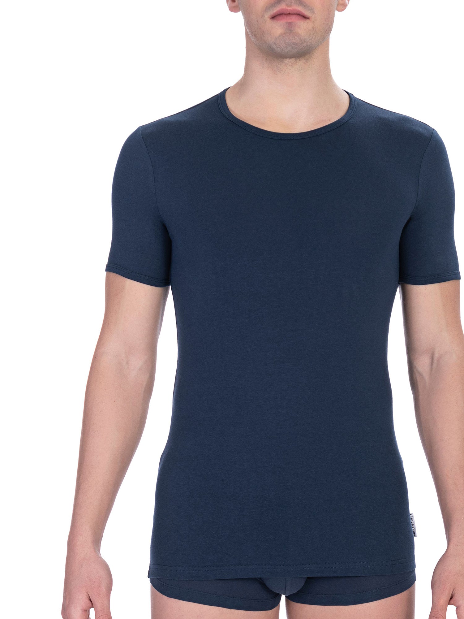 T-shirt da uomo Misto Cotton + Elastane - T-Shirt | secretrend | BKK1UTS01BI-NAVY-S