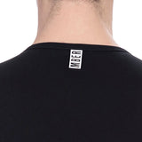 T-shirt da uomo Misto Cotton + Elastane - T-Shirt | secretrend | BKK1UTS01SI-BLACK-XXL