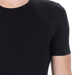 T-shirt da uomo Misto Cotton + Elastane - T-Shirt | secretrend | BKK1UTS01SI-BLACK-XXL