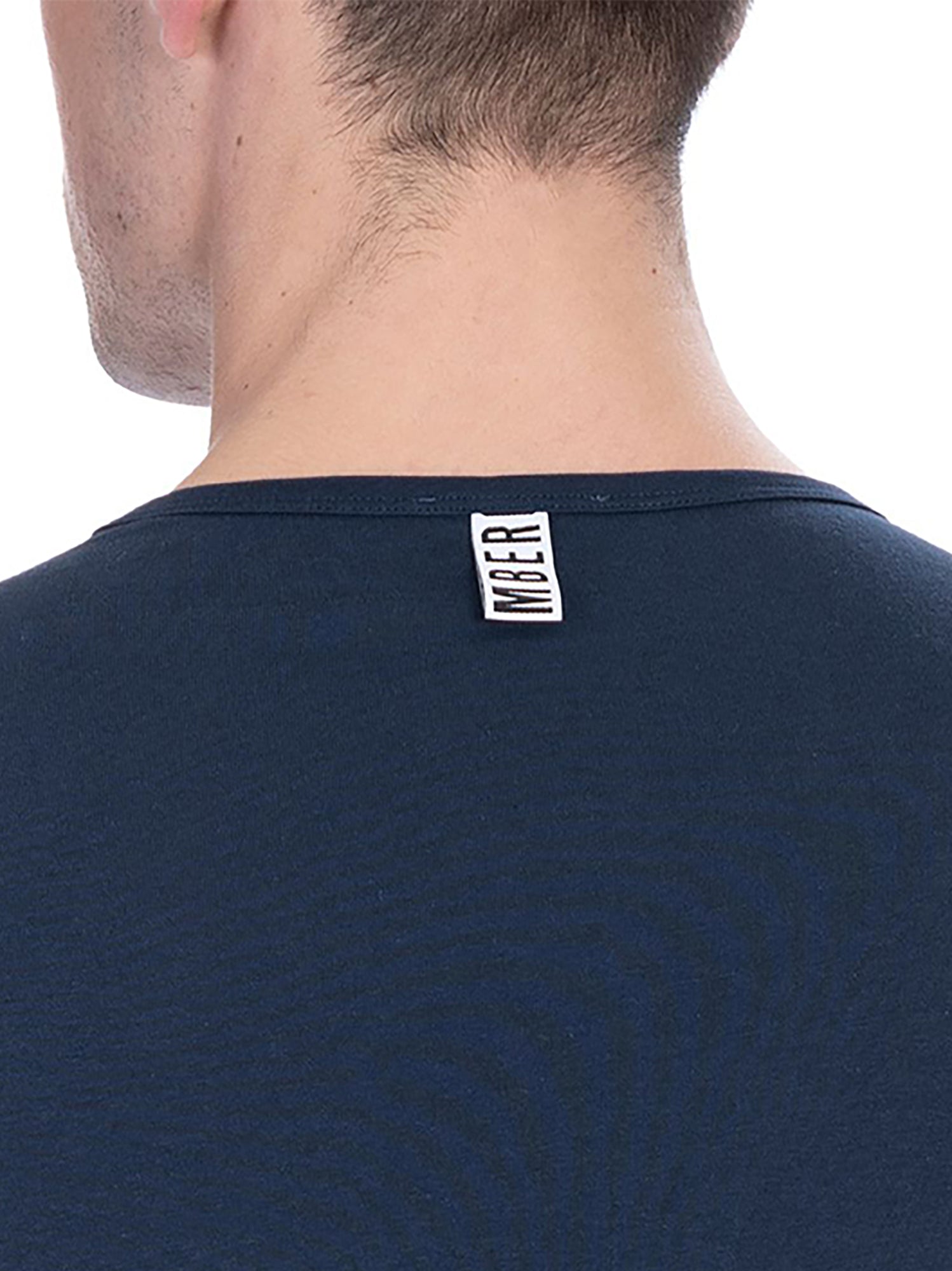 T-shirt da uomo Misto Cotton + Elastane - T-Shirt | secretrend | BKK1UTS01SI-NAVY-S