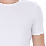 T-shirt da uomo Misto Cotton + Elastane - T-Shirt | secretrend | BKK1UTS01SI-WHITE-S
