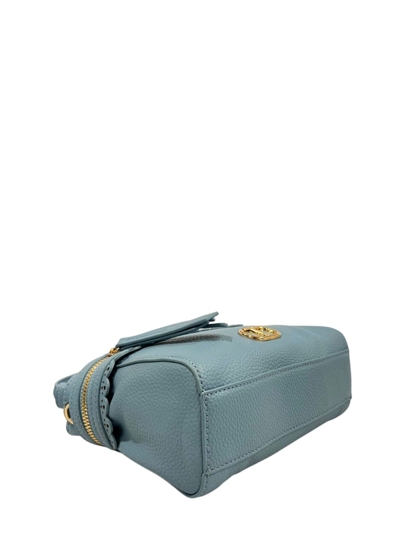 Borsa a Mano in 100% Pu Vegan Leather Blu